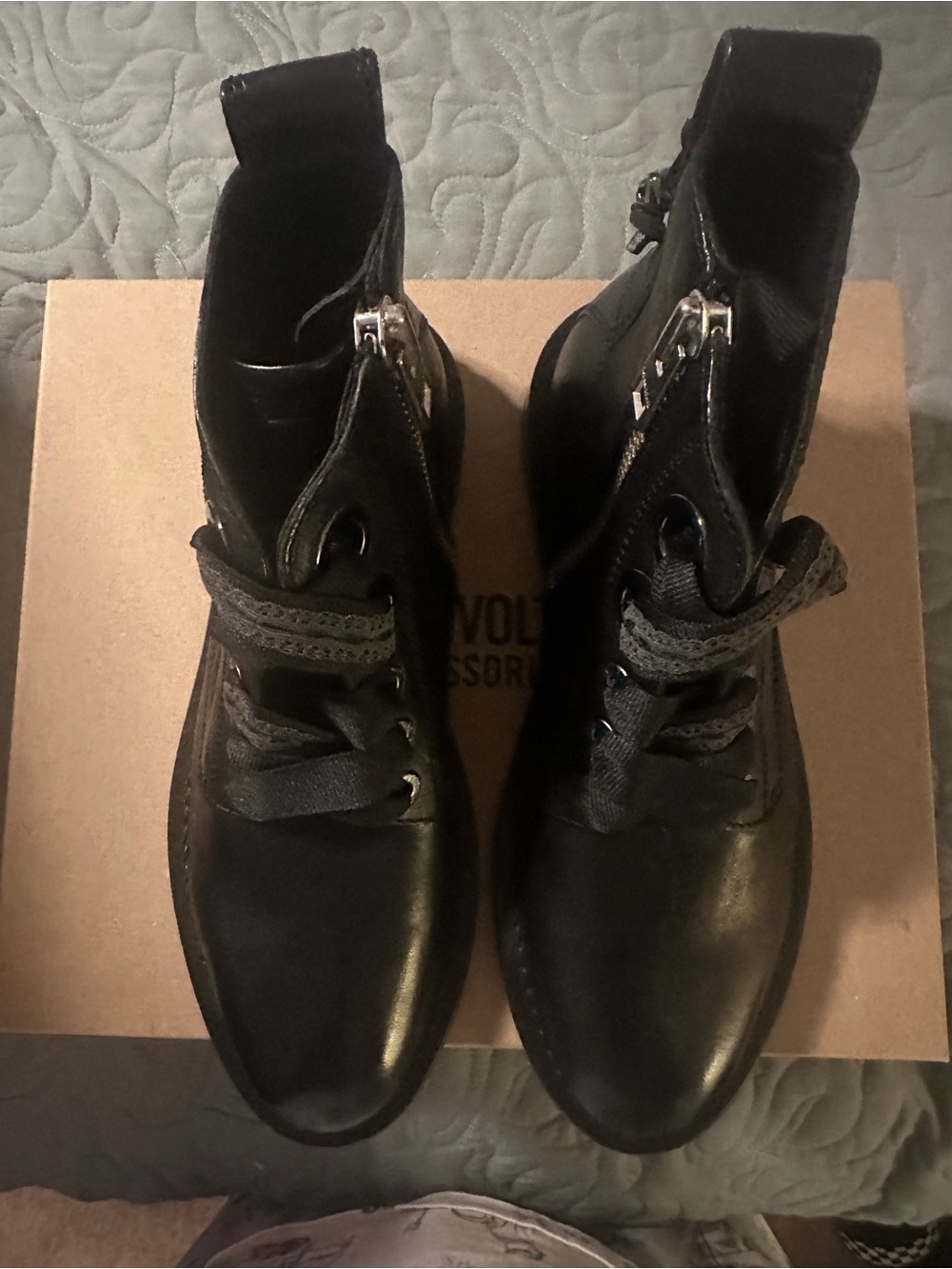 Zadig & Voltaire Black Leather Ankle Boots